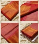 Wedding Pure Silk Saree (Blush Pink - Red) - Image 3