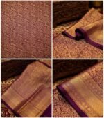 Wedding Pure Silk Saree (Purple) - Image 3