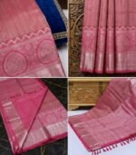 Wedding Pure Silk Saree (Turkish Rose- Pastel Pink) - Image 3