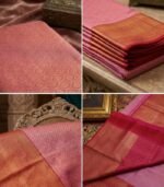 Wedding Pure Silk Saree (Blush Pink - Peach Pink) - Image 3