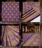 Wedding Pure Silk Saree (Indigo) - Image 3