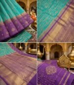 Wedding Pure Silk Saree (Ramar Blue - Purple) - Image 3