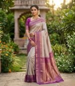 Wedding Pure Silk Saree (Sandalwood - Magenta Pink)