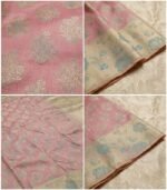 Wedding Pure Silk Saree (Pale Pink - Cream) - Image 3