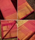 Wedding Pure Silk Saree (Pastel Pink- Hot Pink) - Image 3