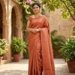 Wedding Pure Silk  Saree (Peach Brown)