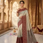 Wedding Pure Silk Saree (Anandha Blue - Maroon)