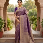 Wedding Pure Silk Saree (Indigo)