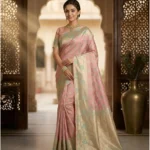 Wedding Pure Silk Saree (Pale Pink - Cream)