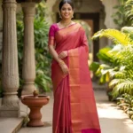 Wedding Pure Silk Saree (Pastel Pink- Hot Pink)